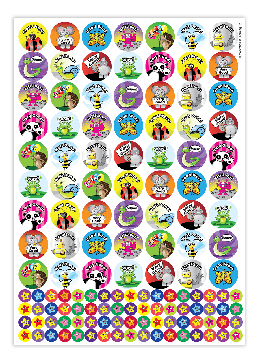 Sticker: Animal Praise (25mm) - Bulk Pack: 50 A4 Sheets - SuperStickers