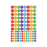 Sticker: Star-shaped Praise Stars - Bulk Pack: 50 A4 Sheets