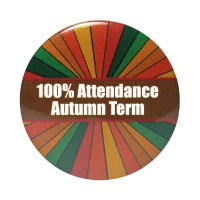 Badge: 100% Attendance Autumn Term - 25mm