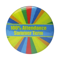 Badge: 100% Attendance Summer Term - 25mm