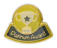 Badge: Platinum Award - Enamel
