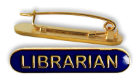 Badge: Librarian Bar Blue - Enamel