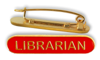 Badge: Librarian Bar Red - Enamel