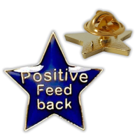 Badge: Positive Feedback Star Blue - Enamel