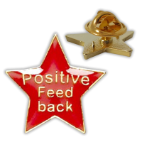 Badge: Postive Feedback Star Red - Enamel