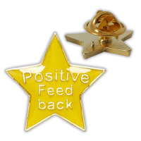 Badge: Postive Feedback Star Yellow - Enamel