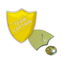 Badge: Team Captain Shield Yellow - Enamel