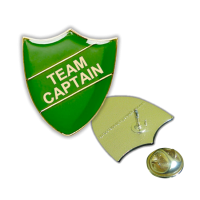 Badge: Team Captain Shield Green - Enamel