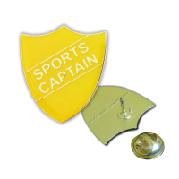 Badge: Sports Captain Shield Yellow - Enamel