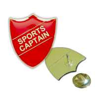 Badge: Sports Captain Shield Red - Enamel