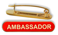 Badge: Ambassador Bar Red - Enamel