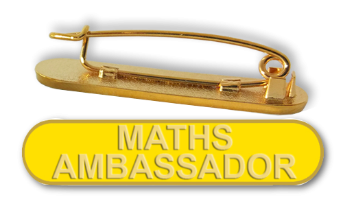 Badge: Maths Ambassador Bar Yellow - Enamel