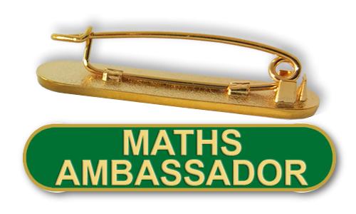 Badge: Maths Ambassador Bar Green - Enamel