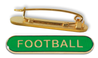 Badge: Green Football Bar - Enamel