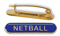 Badge: Blue Netball Bar - Enamel