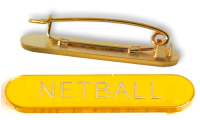 Badge: Yellow Netball Bar - Enamel