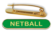 Badge: Green Netball Bar - Enamel