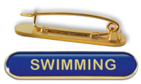 Badge: Blue Swimming Bar - Enamel
