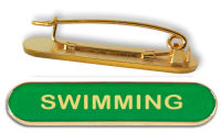 Badge: Green Swimming Bar - Enamel