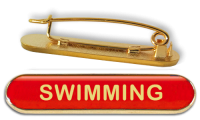 Badge: Red Swimming Bar - Enamel