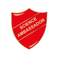 Badge: Science Ambassador Shield Red - Enamel