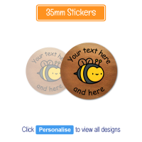Personalised Sticker: Mixed Pack - Bronze 35mm