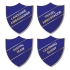 Personalised Enamel Shield Badge: Blue