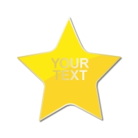 Personalised Enamel Star Badge: Yellow