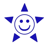 Stamper Pen: Smiley Star - Blue