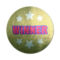 Sticker: Gold Winner - Metallic Gold Foil