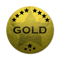 Sticker: Gold Stars - Metallic Gold Foil