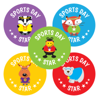 Sticker: Animal Sports Day Star Variety Sheet