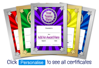 Personalised Certificate: Spiral (48 Per Pack)