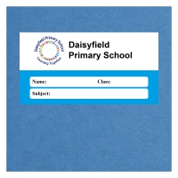 Personalised Exercise Book Label: Mid Blue