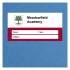 Personalised Exercise Book Label: Maroon