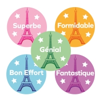 Sticker: French Eiffel Tower Variety Sheet