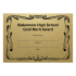 Personalised Certificate: School Name And Award - Gold (48 Per Pack)