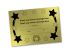 Personalised Certificate: School Name And Award - Gold (48 Per Pack)