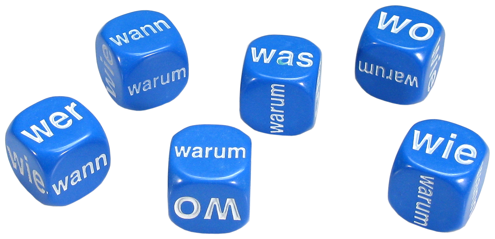 Games: Set of 6 German Question Dice