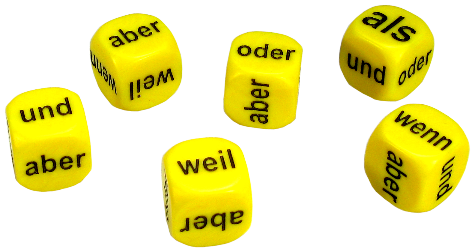 Games: Set of 6 German Conjunctions Dice