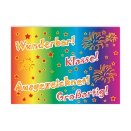 Postcard German Praise Words SuperStickers