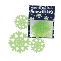 Glow In The Dark Snowflake Stickers - 24 Packs