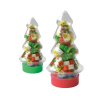 Gifts:Christmas Tree Eraser Tubs - 24 Per Pack