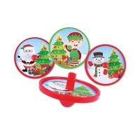 Christmas Spinning Tops - Pack Of 12