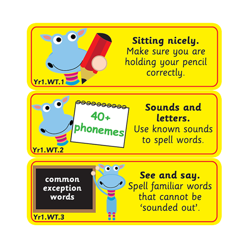  Sticker  Targeteers for Literacy  Writing Yr1 SuperStickers