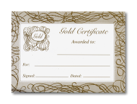 Certificate: Gold