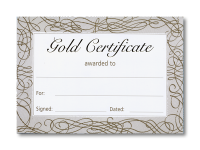 Certificate: Gold Foil