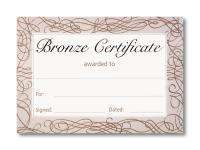 Certificate: Bronze Foil