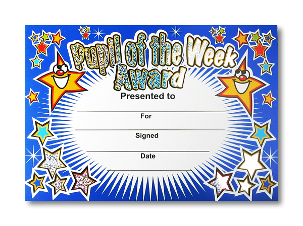 Certificate: Pupil Of The Week - Sparkling