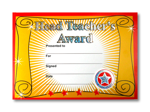 Head Teacher Certificates SuperStickers SuperStickers